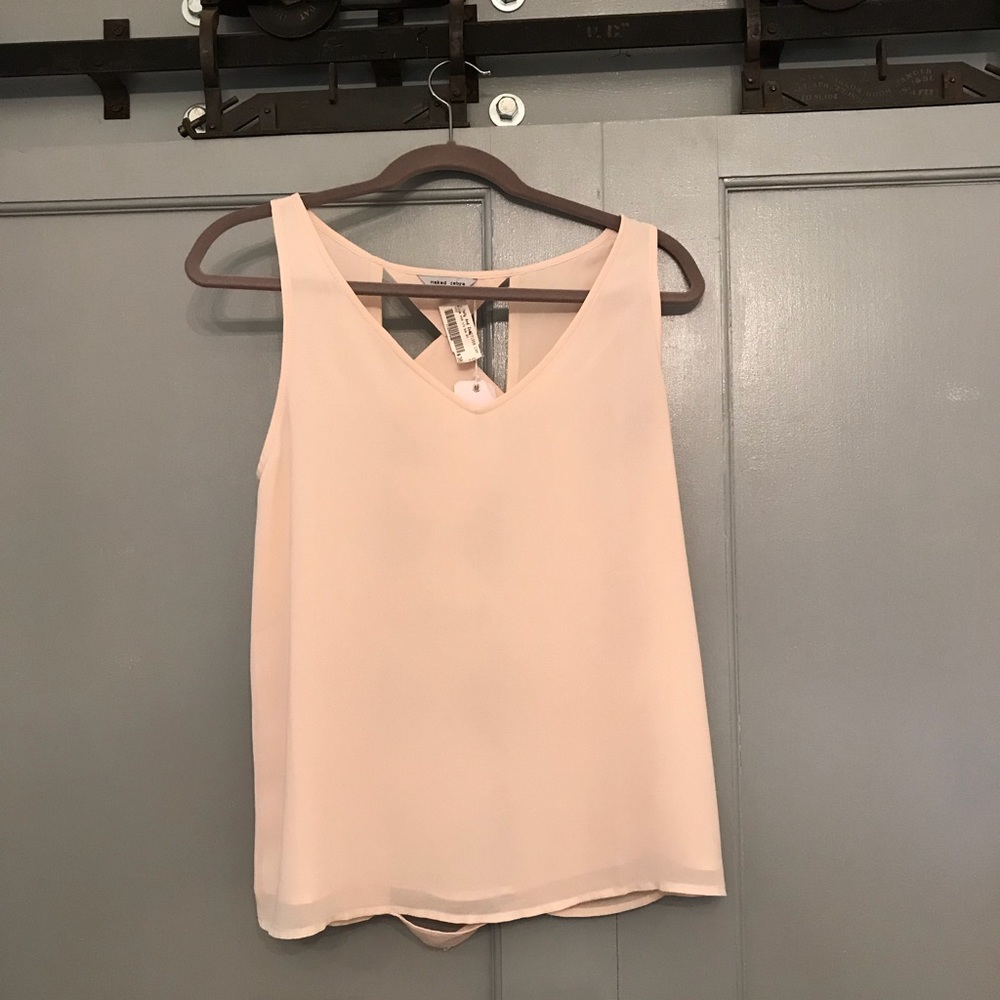 Naked zebra top with cut out back